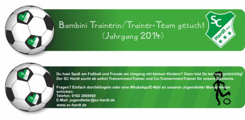 Bambini Trainerin/Trainer-Team gesucht (Jahrgang 2014)