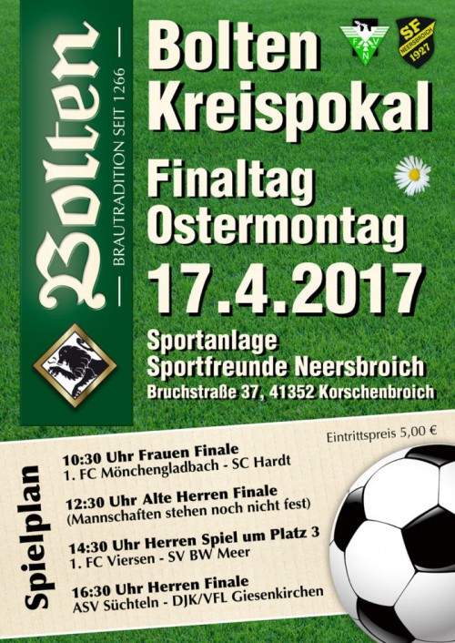 Pokalfinale unserer 1. Frauen am Ostermontag in Neersbroich