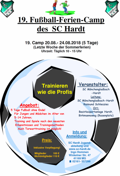 19. Soccer-Camp beim SC Hardt