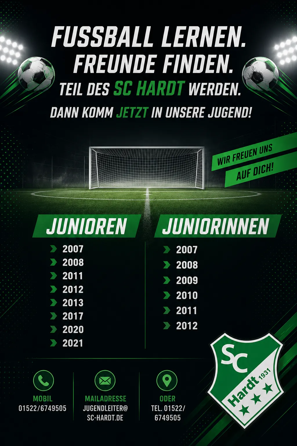 Jugend beim SC Hardt