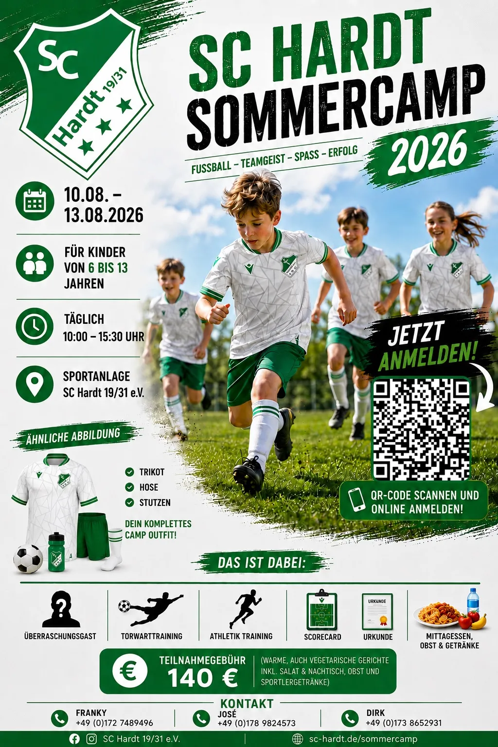 Flyer SC Hardt Sommercamp 2026
