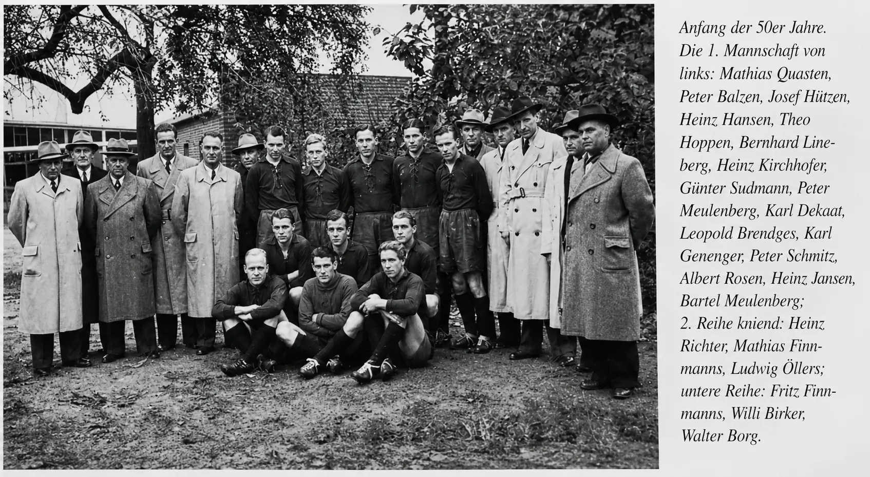 1. Mannschaft Anfang der 50er Jahre
