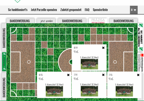 Unsere 1. Mannschaft spendet 4 Parzellen