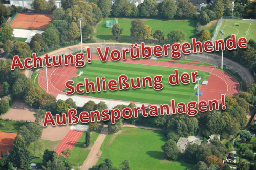 Jetzt trifft es auch unsere Außensportanlage!