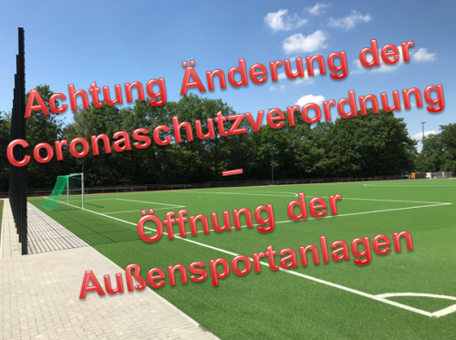 Städtischen Außensportanlagen ab morgen, 08. Mai geöffnet
