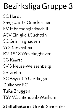 Unsere 1. Frauen spielen diese Saison in einer 14er Gruppe