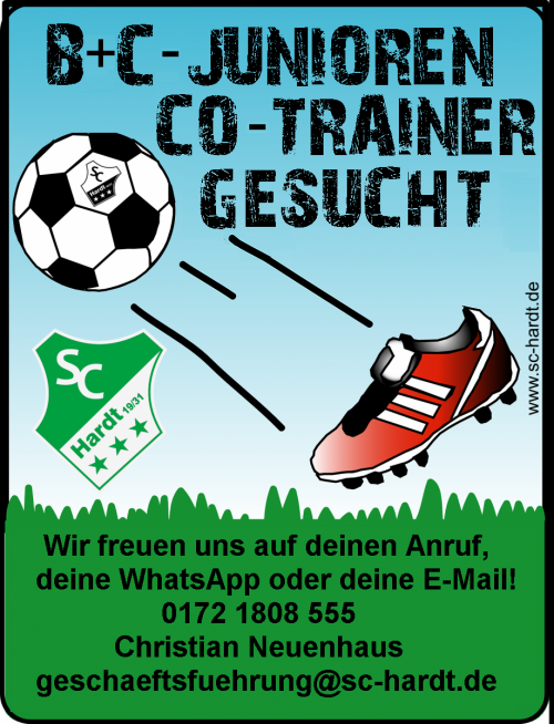 Gib unserem erfolgreichen B1- oder C1-Jugend Team Dein Gesicht! 