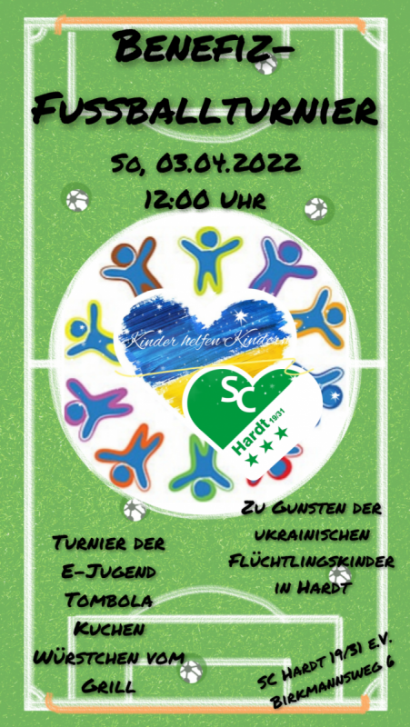 SC Hardt Benefiz-Fußballturnier Kinder helfen Kindern