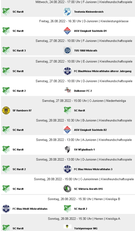 D1-Junioren starten am Freitag um 16:30 Uhr in der Leistungsklasse