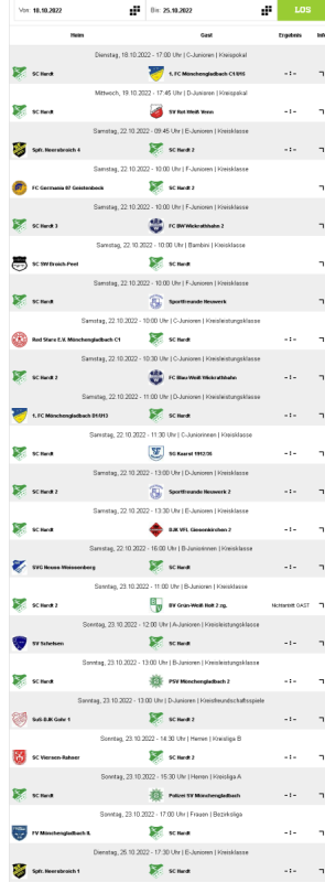 2 x Kreispokal, beides Heimspiele