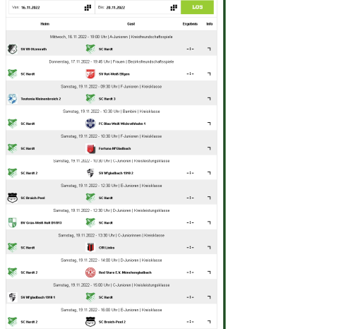 12 Spiele (7 Heimspiele) unserer Teams von heute bis Samstag