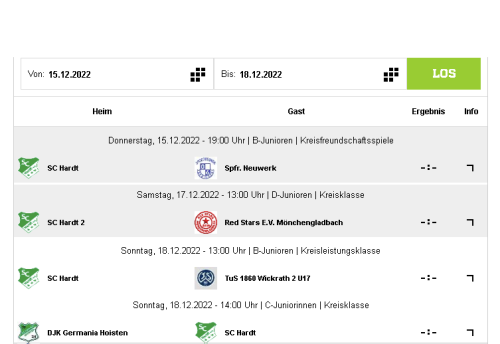 4 Spiele (3 Heimspiele) unserer Teams heute bis Sonntag