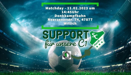 Matchday -> SUPPORT für unsere C1 beim Auswärtsspiel am 11.02.2023 !!!