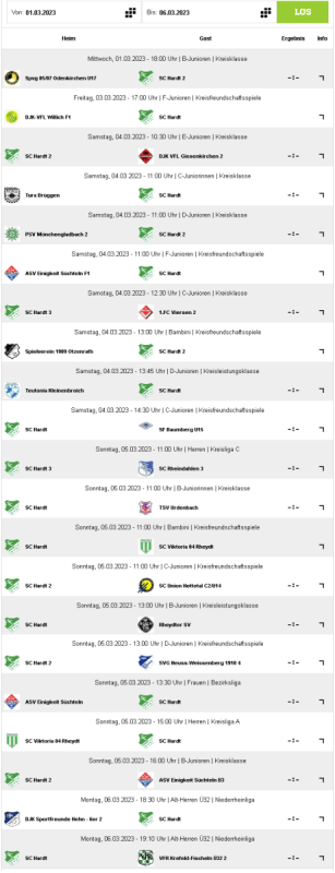 21 Spiele (10 Heimspiele) unserer Teams von heute bis Montag