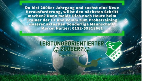Unsere C1 (2008er) sucht qualitative Verstärkung für die kommende Saison!