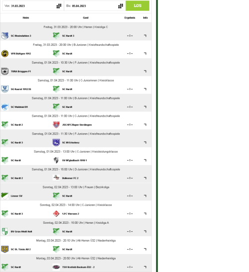 14 Spiele (7 Heimspiele) unserer Teams von heute bis Sonntag.