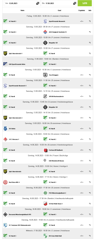 Saisonendspurt: 22 Spiele (12 Heimspiele) unserer Teams von heute bis Mittwoch