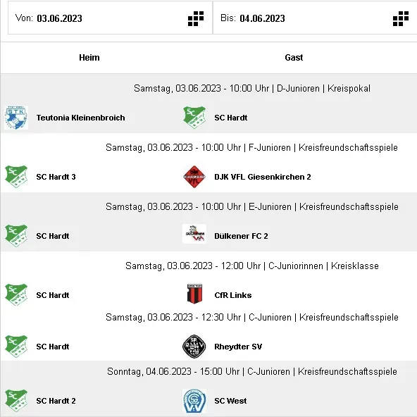 6 Spiele (4 Heimspiele) unserer Teams am Samstag und Sonntag. Saisonhighlight