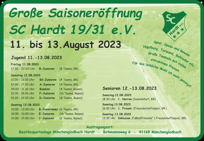 Große Saisoneröffnung beim SC Hardt