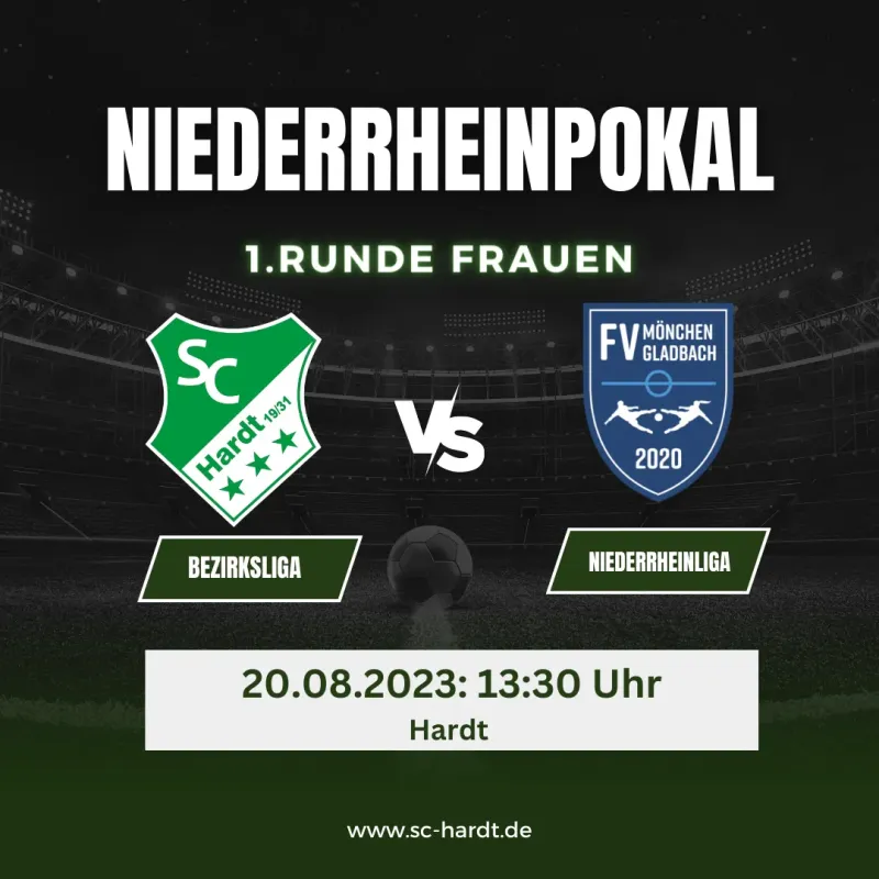 1. Runde Niederrheinpokal für unsere Frauen
