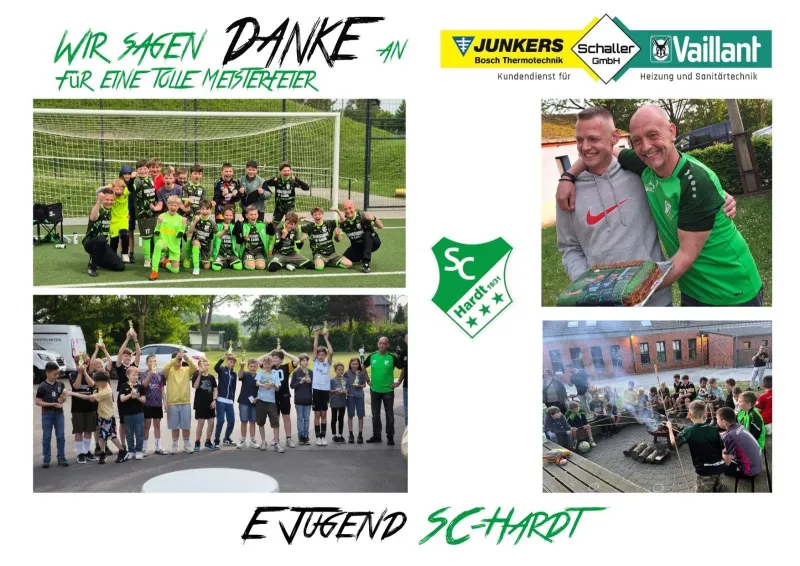 E1 feiert Meisterschaft.