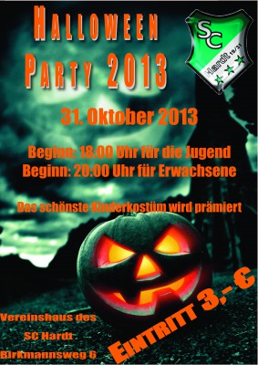 Halloween im Vereinshaus / nicht nur für Mitglieder