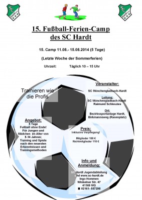 15. Fußball Ferien Camp