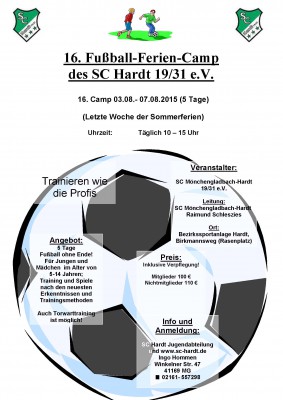 16. Soccercamp des SC Hardt