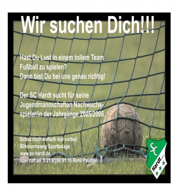 E Jugend sucht Verstärkung