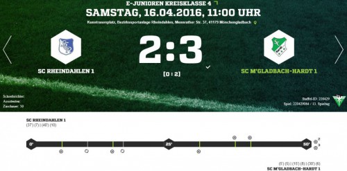 E-Junioren: SC Rheindahlen - SC Hardt (2:3)