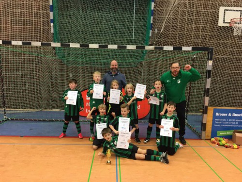 2. Platz der F1-Jgd in Gr. 2 der Hallenstadtmeisterschaften