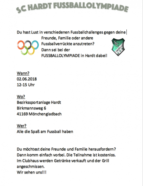 SC Hardt Fussballolympiade