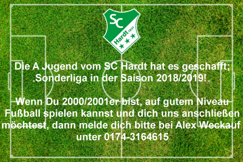 A-Jugend sucht Spieler für Sonderliga!