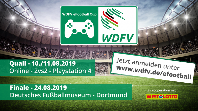 Jetzt anmelden für den WDFV-eFootball-Cup 2019!