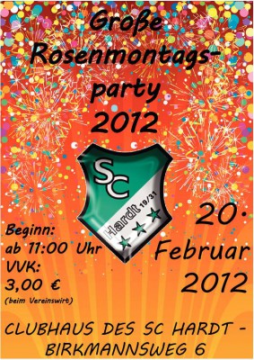 Große Rosenmontagsparty 2012