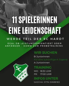 A-Juniorinnen: 11 Spielerinnen Eine Leidenschaft.