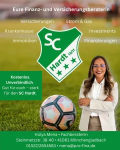 Mit Herz für den SC Hardt Hülya Mena unterstützt unseren Verein!