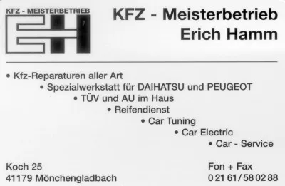 Erich Hamm KFZ - Meisterbetrieb
