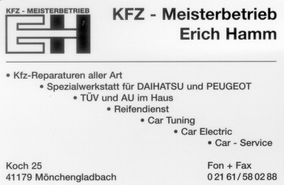 Erich Hamm KFZ - Meisterbetrieb